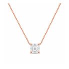 Solenne Solitaire Lab Grown Diamond Necklace in 14K Rose Gold