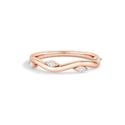 Brielle Stackable Wave Stacking Lab Grown Diamond Ring in 14K Rose Gold