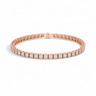Paloma Brilliant Box Link Lab Grown Diamond Tennis Bracelet in 14K Rose Gold