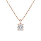 Maeva Accented Bail Lab Grown Diamond Pendant Necklace in 14K Rose Gold