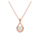 Auralie Solitaire Twist Lab Grown Diamond Pendant Necklace in 14K Rose Gold