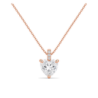 Maeva Accented Bail Lab Grown Diamond Pendant Necklace in 14K Rose Gold