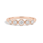 Juliette Bezel Prong Half Eternity Lab Grown Diamond Band in 14K Rose Gold