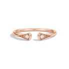 Calla Hudson Milgrain Open Lab Grown Diamond Ring in 14K Rose Gold