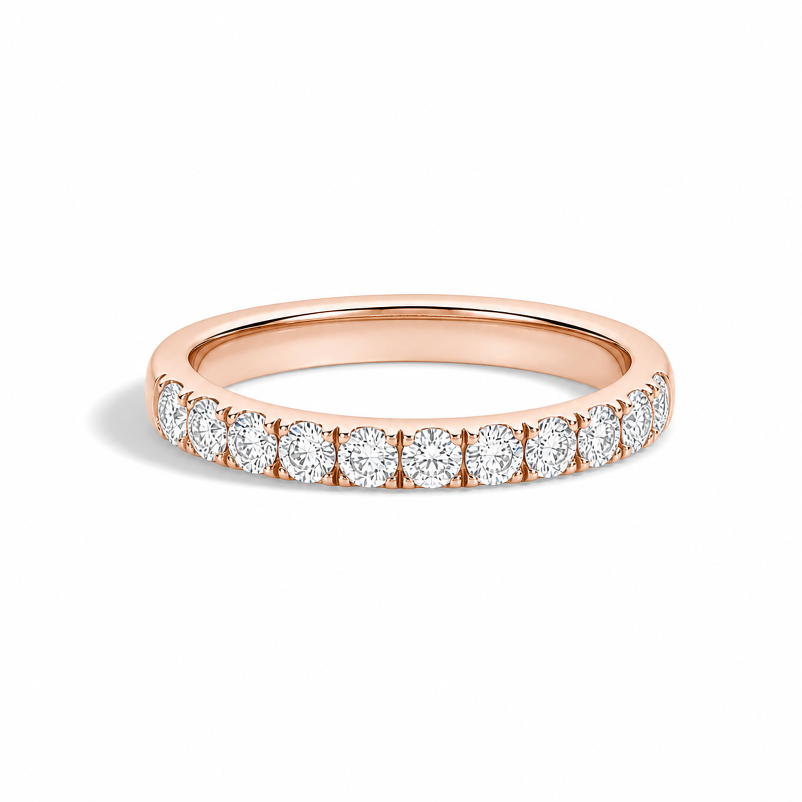 Ilana Classic Brilliant Half Eternity Lab Grown Diamond Band in 14K Rose Gold