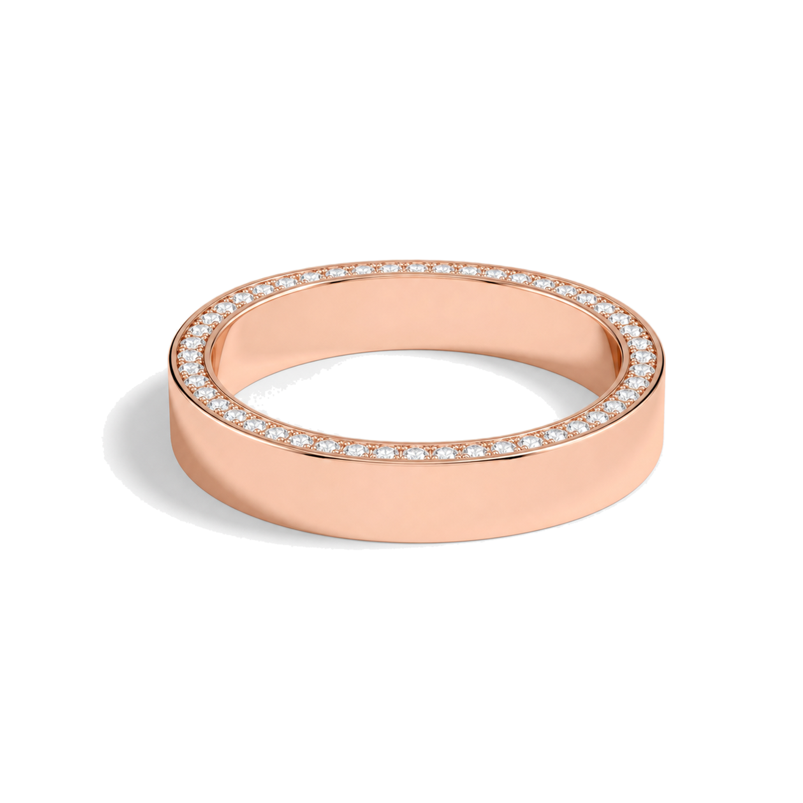 Lumi Eternity Side Lab Grown Diamond Wedding Band in 14K Rose Gold