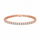 Oriana Infinity Interlocking Brilliant Lab Grown Diamond Tennis Bracelet in 14K Rose Gold