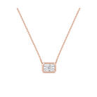 Sienna Bezel Solitaire Lab Grown Diamond Necklace in 14K Rose Gold