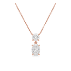 Valora Duo Drop Lab Grown Diamond Necklace in 14K Rose Gold