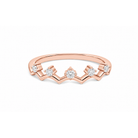 Rhea Crown Stackable Half Eternity Lab Grown Diamond Band in 14K Rose Gold