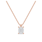 Elysia Solitaire Lab Grown Diamond Pendant Necklace in 14K Rose Gold