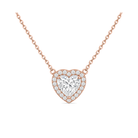 Jessa Halo Lab Grown Diamond Necklace in 14K Rose Gold