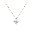 Elysia Solitaire Lab Grown Diamond Pendant Necklace in 14K Rose Gold