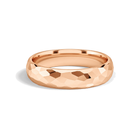 Calista Hammered Comfort Fit Lab Grown Diamond Wedding Band in 14K Rose Gold