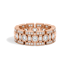 Isolde Baguette Lab Grown Diamond Wedding Band in 14K Rose Gold