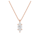 Elysia Solitaire Lab Grown Diamond Pendant Necklace in 14K Rose Gold