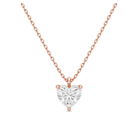Elysia Solitaire Lab Grown Diamond Pendant Necklace in 14K Rose Gold