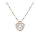 Malia Halo Lab Grown Diamond Pendant Necklace in 14K Rose Gold