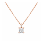 Maeva Accented Bail Lab Grown Diamond Pendant Necklace in 14K Rose Gold