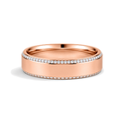 Tessa Beveled Edge Lab Grown Diamond Wedding Band in 14K Rose Gold