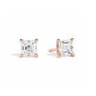 Eira Solitaire 4-Prong Lab Grown Diamond Stud Earrings in 14K Rose Gold