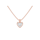 Stellaire Bezel Solitaire Lab Grown Diamond Pendant Necklace in 14K Rose Gold