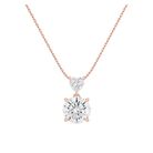 Valora Duo Drop Lab Grown Diamond Necklace in 14K Rose Gold