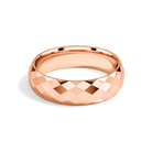 Odette Faceted Dome Lab Grown Diamond Wedding Band in 14K Rose Gold