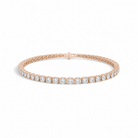 Soleia Four-Prong Brilliant Lab Grown Diamond Tennis Bracelet in 14K Rose Gold