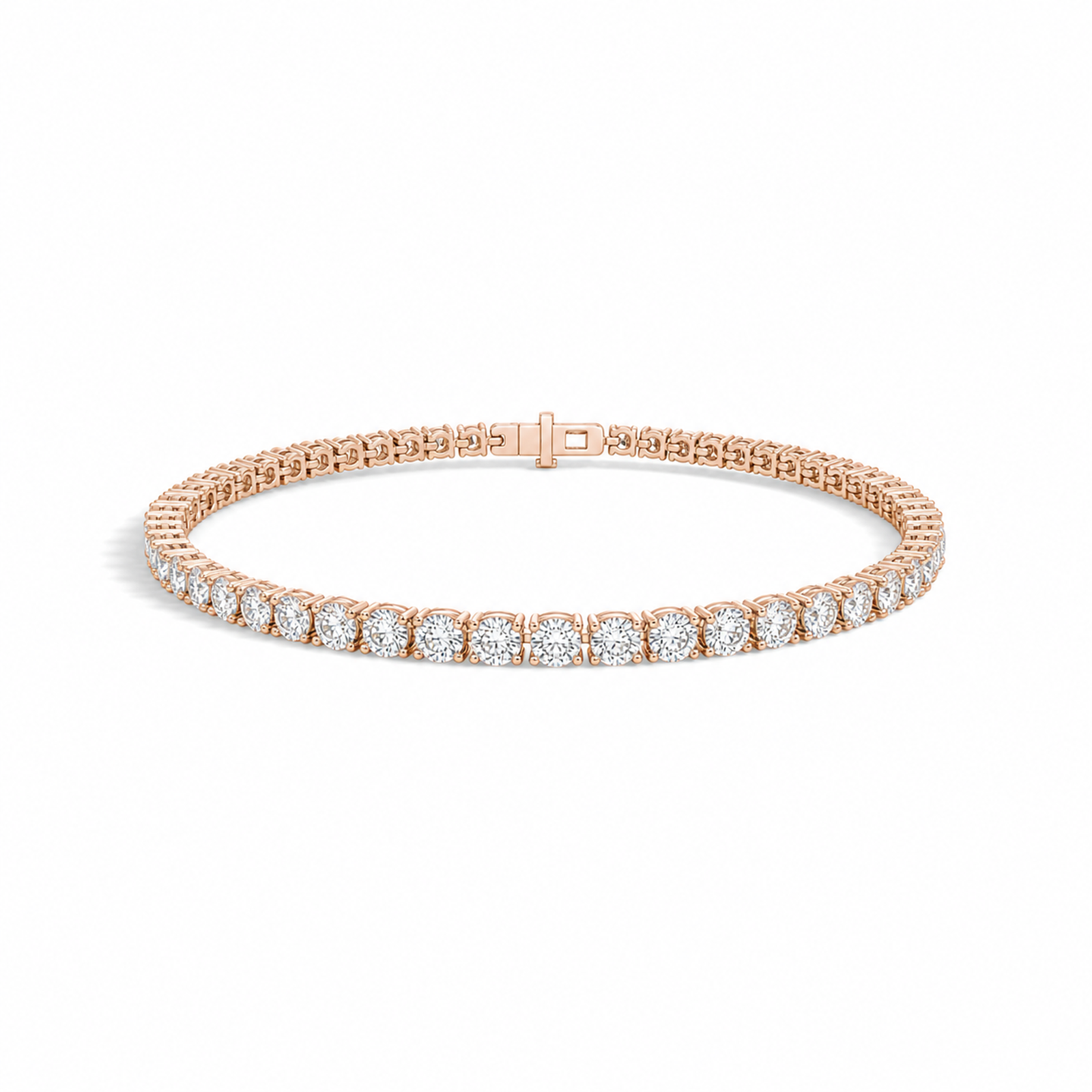 Soleia Four-Prong Brilliant Lab Grown Diamond Tennis Bracelet in 14K Rose Gold
