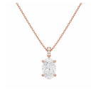 Maeva Accented Bail Lab Grown Diamond Pendant Necklace in 14K Rose Gold