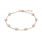 Noelle Brilliant Bezel Station Lab Grown Diamond Bracelet in 14K Rose Gold