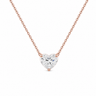 Solenne Solitaire Lab Grown Diamond Necklace in 14K Rose Gold