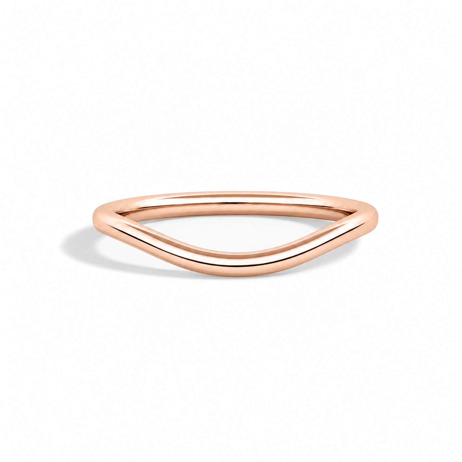 Bellerose Curved Lab Grown Diamond Ring in 14K Rose Gold