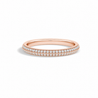Viola Collette Pave Knife Edge Lab Grown Diamond Ring in 14K Rose Gold
