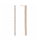 Dulcie Line Drop Tennis Lab Grown Diamond Drop Earrings in 14K Rose Gold