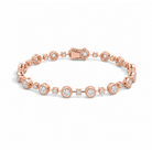 Delphine Alternating Multi-Shape Lab Grown Diamond Tennis Bracelet in 14K Rose Gold