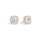 Seren Halo Lab Grown Diamond Stud Earrings in 14K Rose Gold