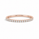 Sela Classic Shared Prong Eternity Lab Grown Diamond Band in 14K Rose Gold