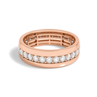 Brisa Men's Channel Eternity Lab Grown Diamond Wedding Band in 14K Rose Gold