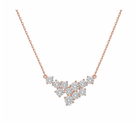 Estelle Sparkling Cluster Lab Grown Diamond Necklace in 14K Rose Gold