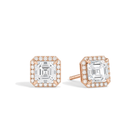 Seren Halo Lab Grown Diamond Stud Earrings in 14K Rose Gold