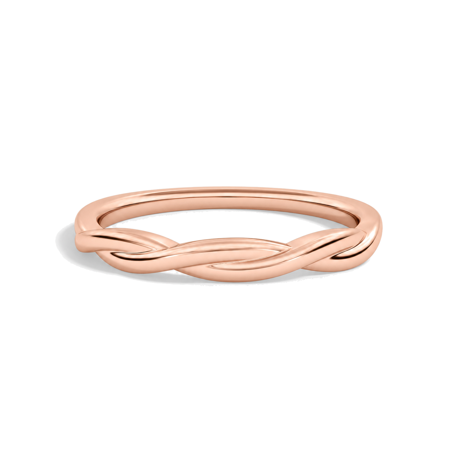 Fiora Petite Twisted Vine Lab Grown Diamond Ring in 14K Rose Gold