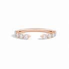 Sylvie Half Coverage Open Lab Grown Diamond Ring in 14K Rose Gold