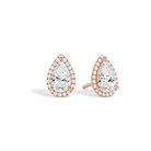 Seren Halo Lab Grown Diamond Stud Earrings in 14K Rose Gold