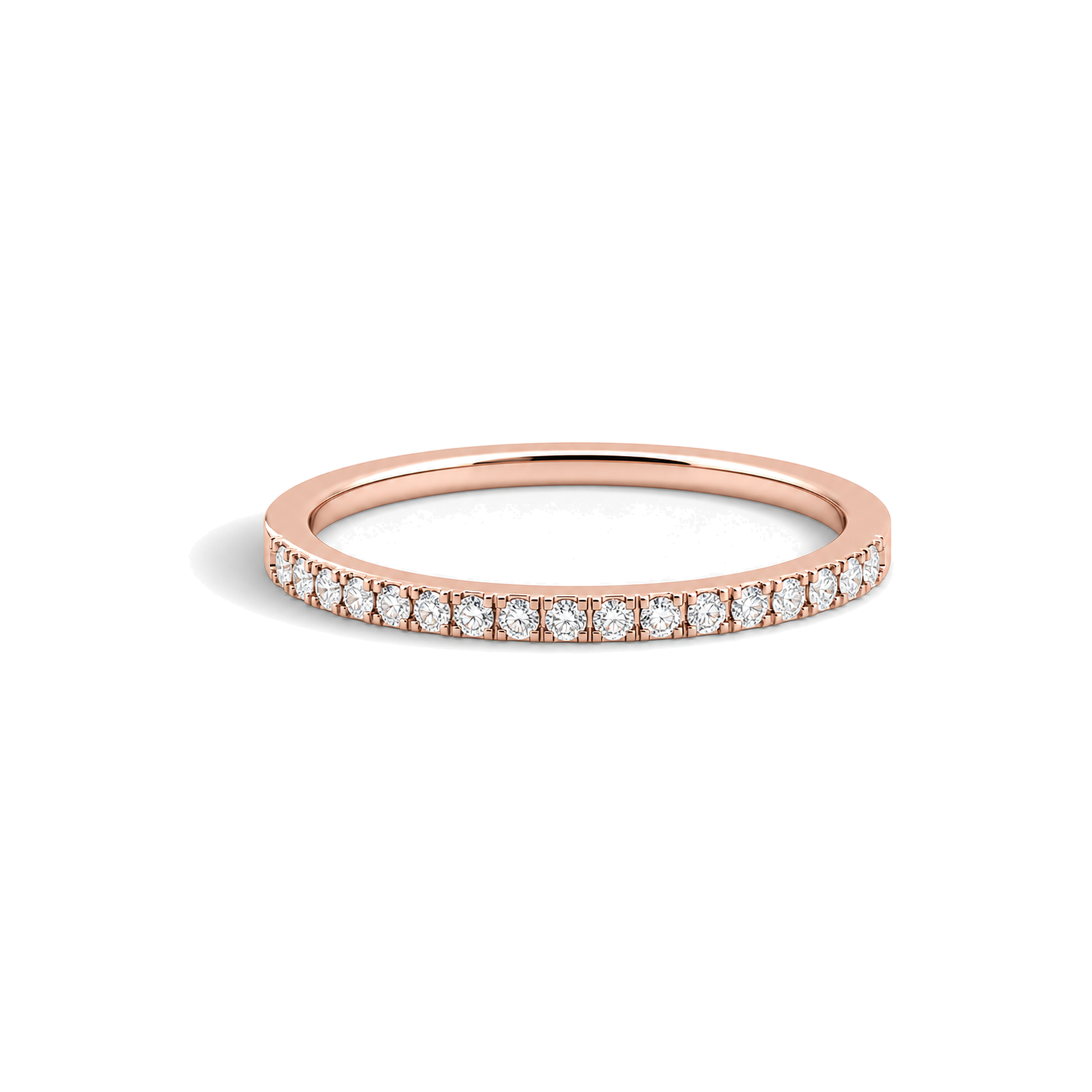 Sabine Calantha Three-Quarter Coverage Lab Grown Diamond Ring in 14K Rose Gold