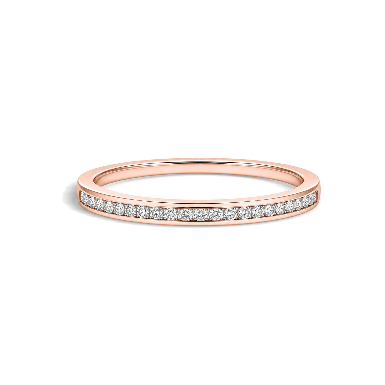 Veda Ariel Channel Lab Grown Diamond Ring in 14K Rose Gold