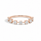Pia Spaced Six Prong Half Eternity Lab Grown Diamond Band in 14K Rose Gold