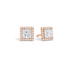 Seren Halo Lab Grown Diamond Stud Earrings in 14K Rose Gold