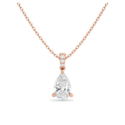 Maeva Accented Bail Lab Grown Diamond Pendant Necklace in 14K Rose Gold